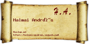 Halmai András névjegykártya