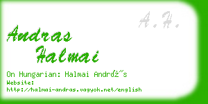 andras halmai business card